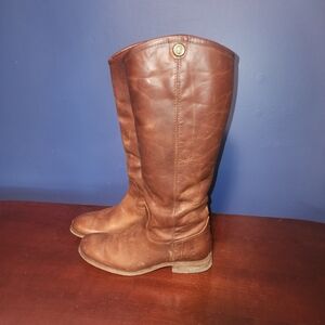 FRYE AND CO. Melissa Brown Leather Knee-High Pull On Boots
